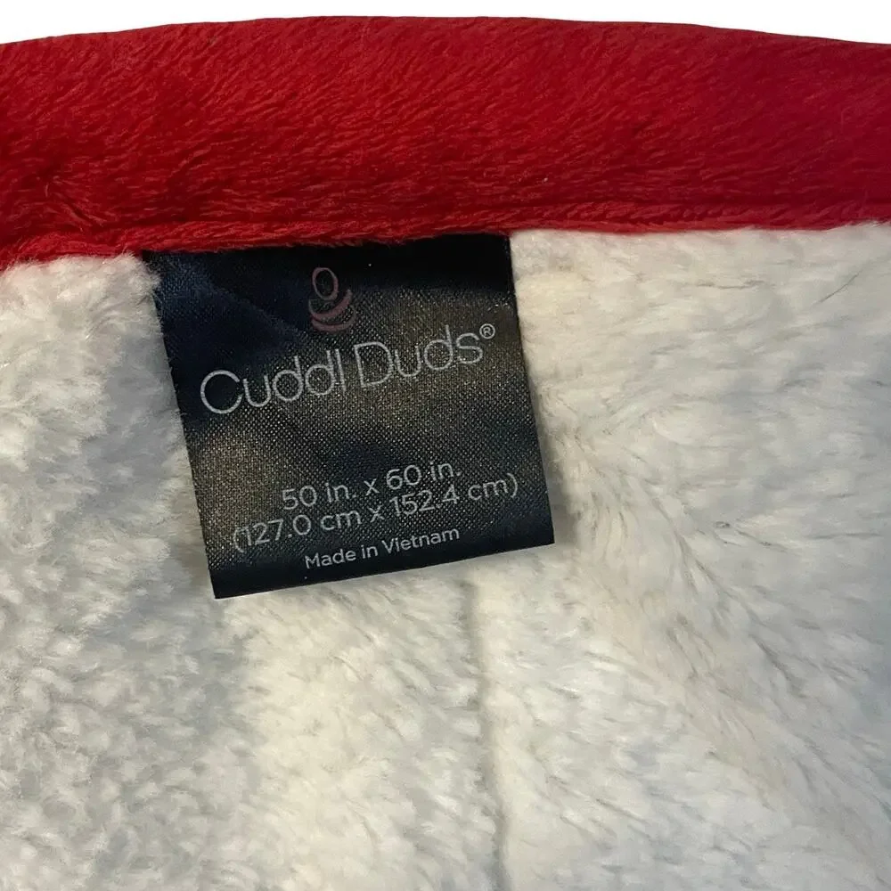 Cuddl Duds Cozy Soft Throw Blanket Winter Christmas Dogs Puppies 50x60 Sherpa